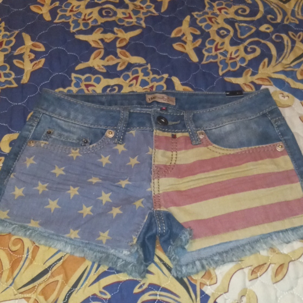YMI Denim Flag Shorts